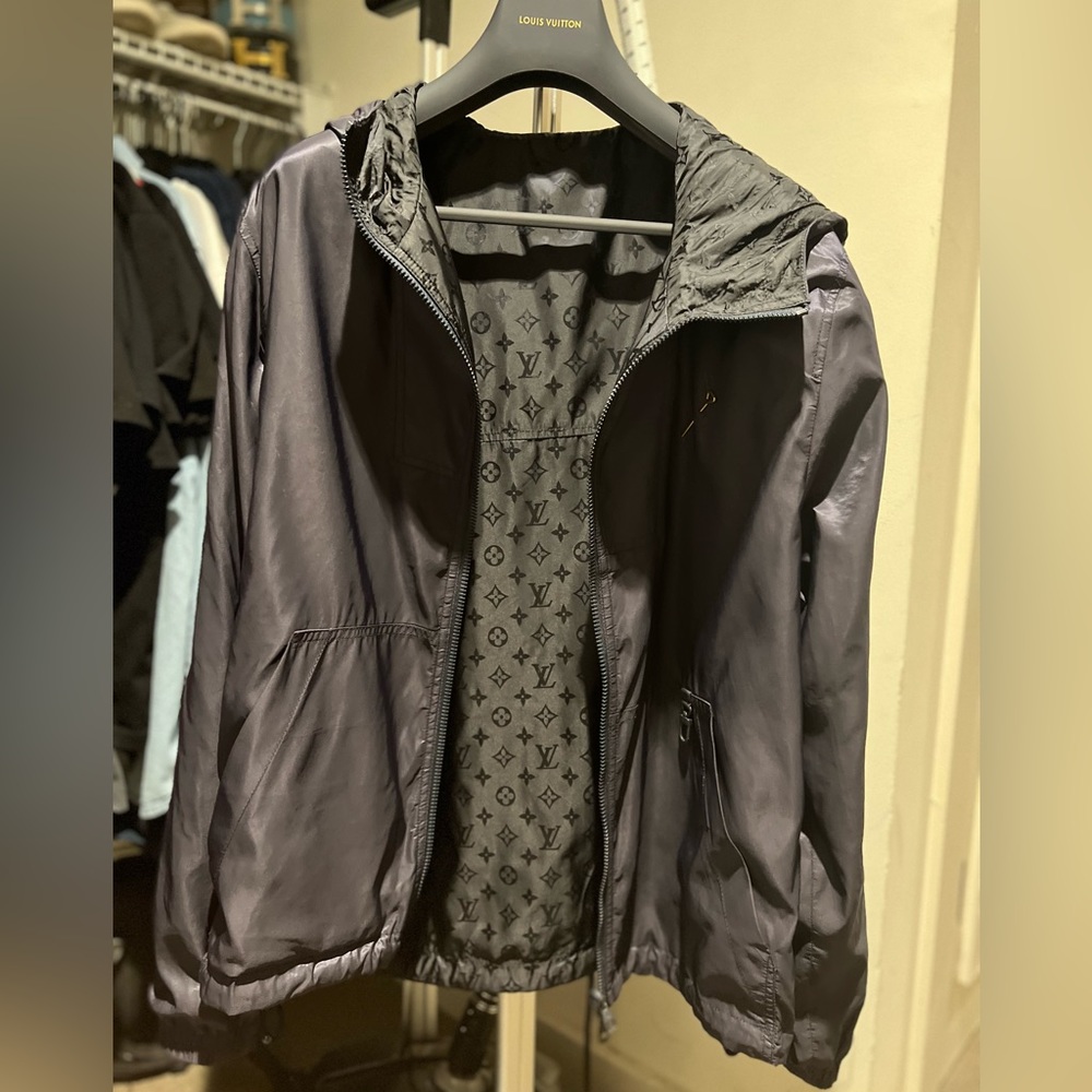 Authentic Reversible Louis Vuitton Monogram Jacket size 52. Fits like L.